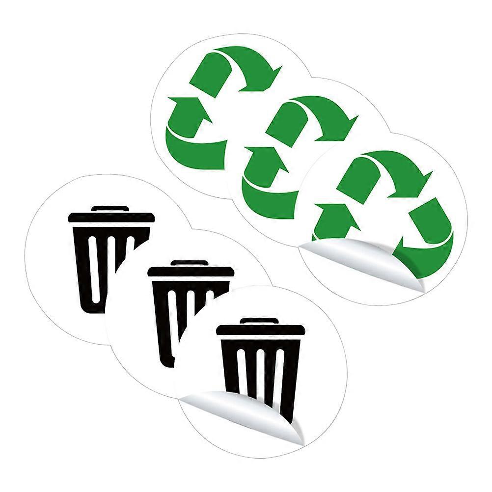 3 Sets Sticker Labels Trash Can Recycle Sticker Trash Bin Labels Waste Bin Stickers Recycle Sticker Trash Can Recycle Bin Lid