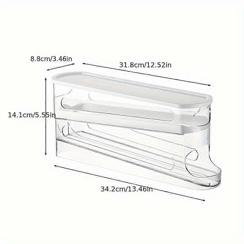 صندوق تخزين بيض متداول موفر للمساحة للباب الجانبي للثلاجة - بلاستيك متين خال من البطارية Essen