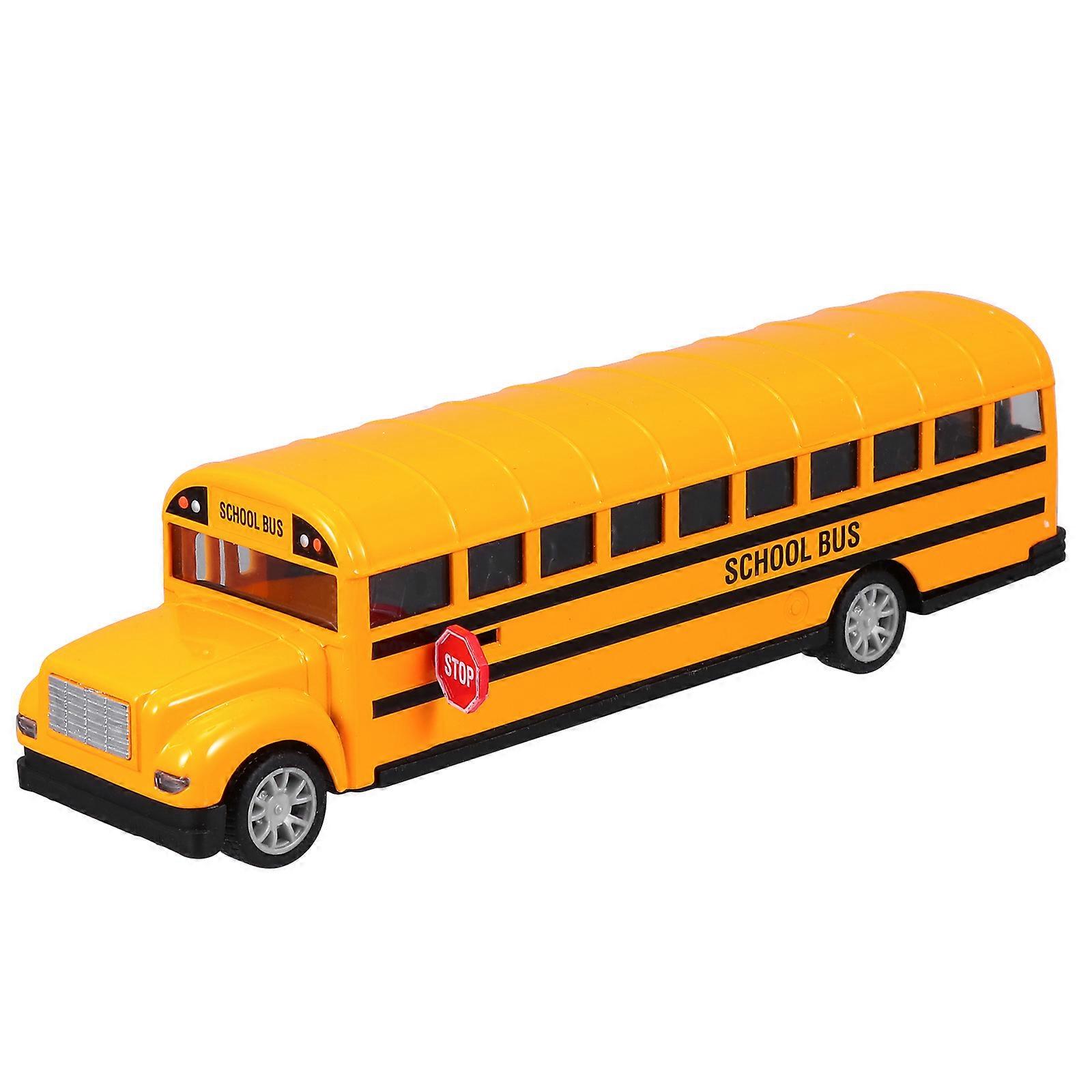 1Pc Autobus Scolaire Modèle Jouet Alliage Pull Back Modèle Bus Jouet Enfants Voiture Jouet (Large, 1 :24)