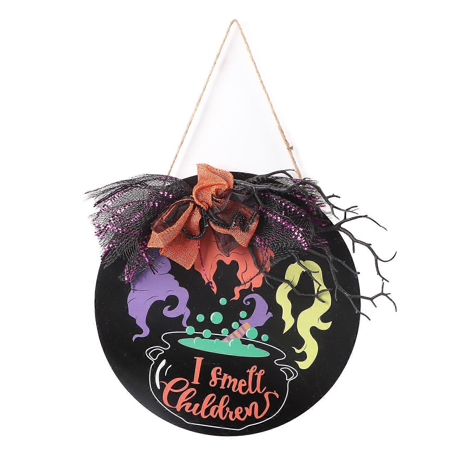 木製のハロウィーンサインクリアプリントロープ設置壁のドアの窓のためのハロウィーンサインデコレーション