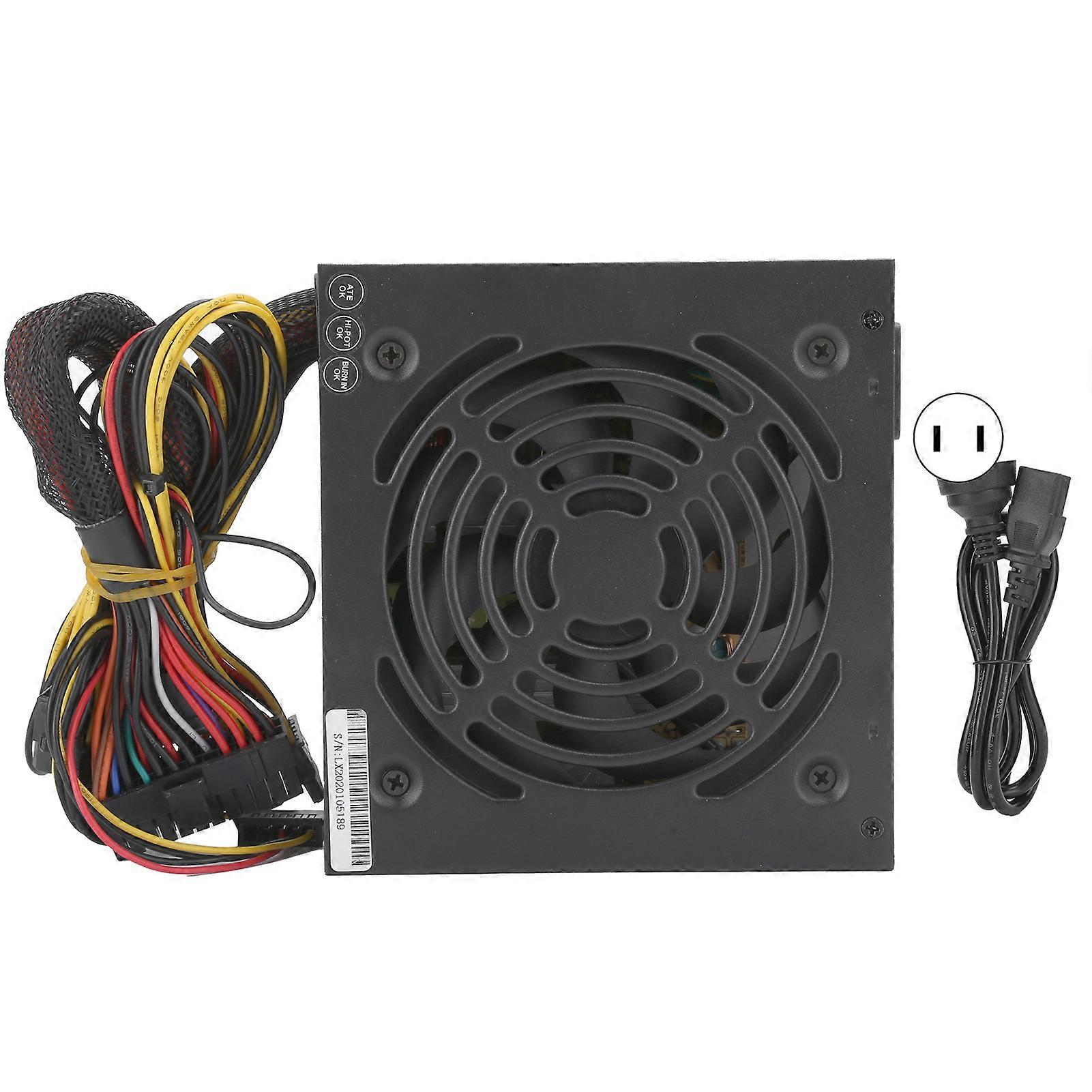 PC Power Supply 350W Desktop Computer Low Energy Consumption Accessories Adjustable 115/230VUS Plug