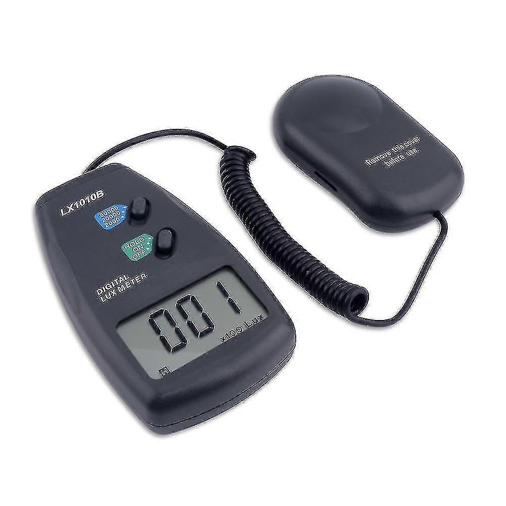 Lx1010b 0-50000 Lux - Professional Luxmeter Digital Light Meter With High Accuracy, Quick Response And Data, Black, One Piece