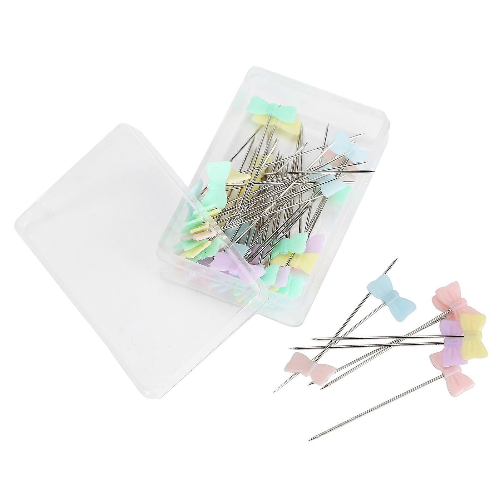 50Pcs ράψιμο ευθεία καρφίτσες ζωηρόχρωμο εργαλείο καρφιτσών καπιτονέ Patchworks για DIY CraftingBow