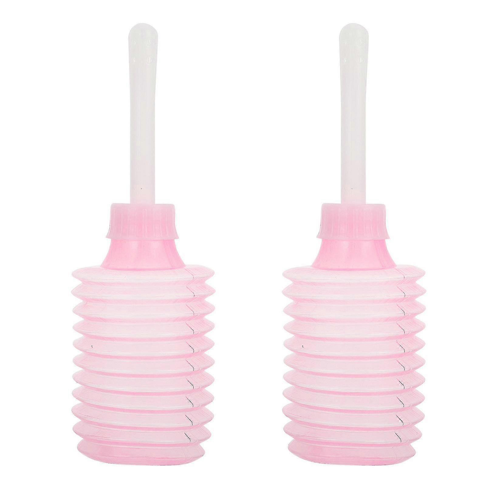 12 قطعة منظف الجزء الخاص المهبلي القابل للتصرف متعدد الوظائف الدوش المهبلي (وردي)