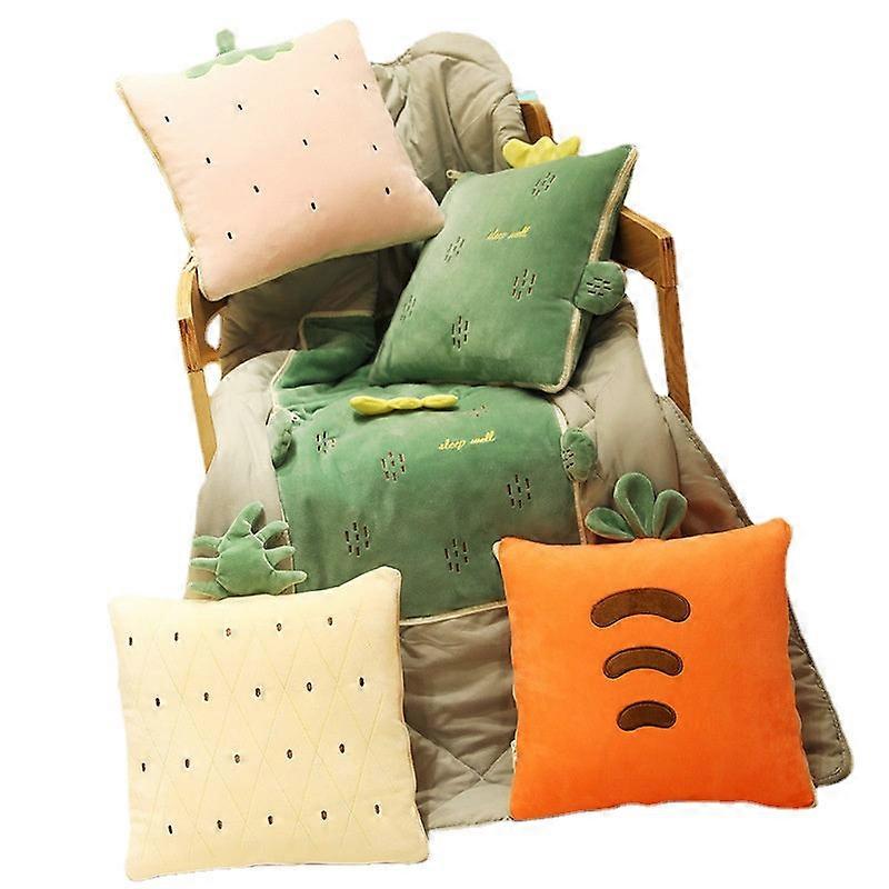 Creative Cartoon Cushion Quilt Multi-functional Folding Cushion Student Office Nap Blanket Gift