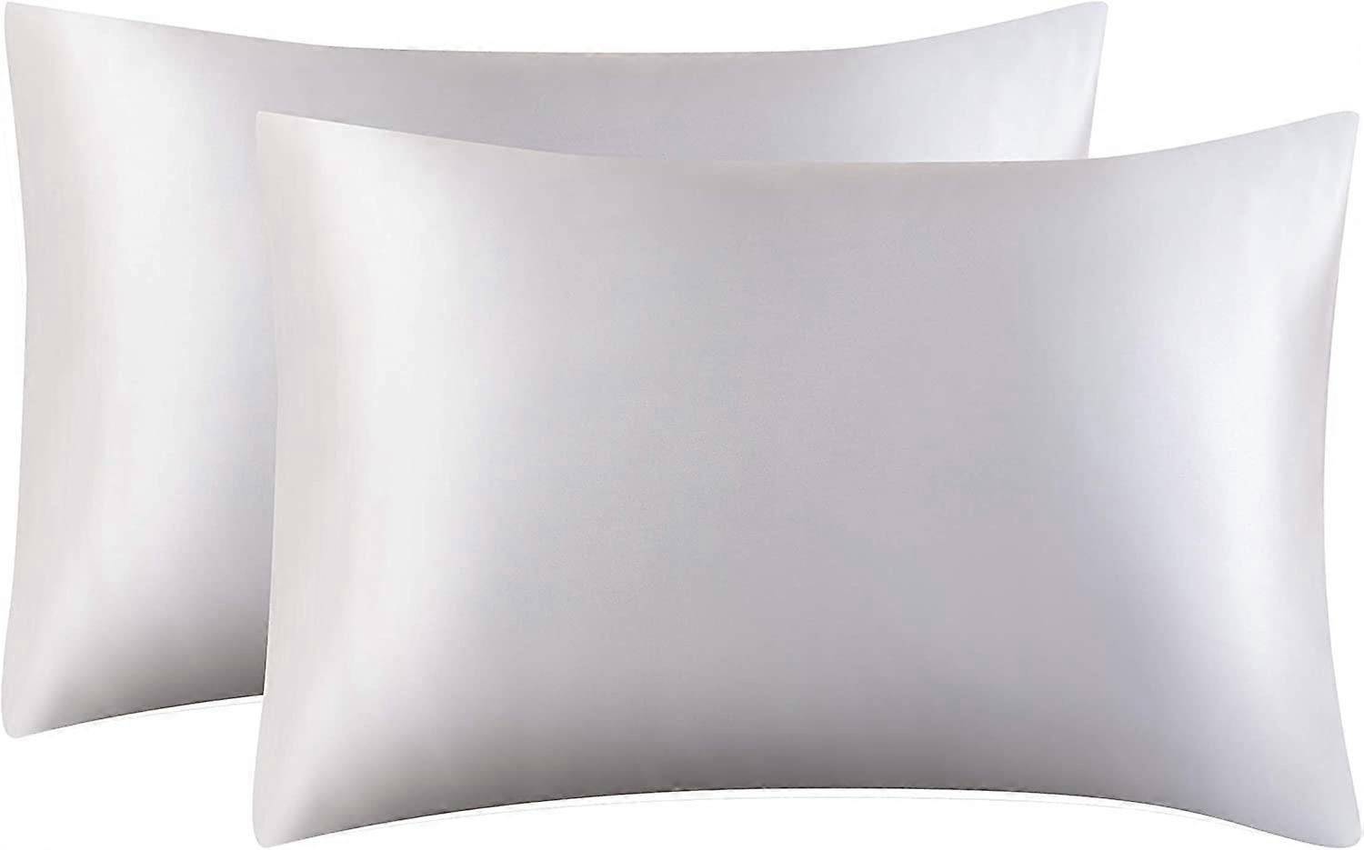 2-Pack Fronhas de Cetim para Cabelo e Pele, Capas de Almofada de Cetim com Clo Envelope