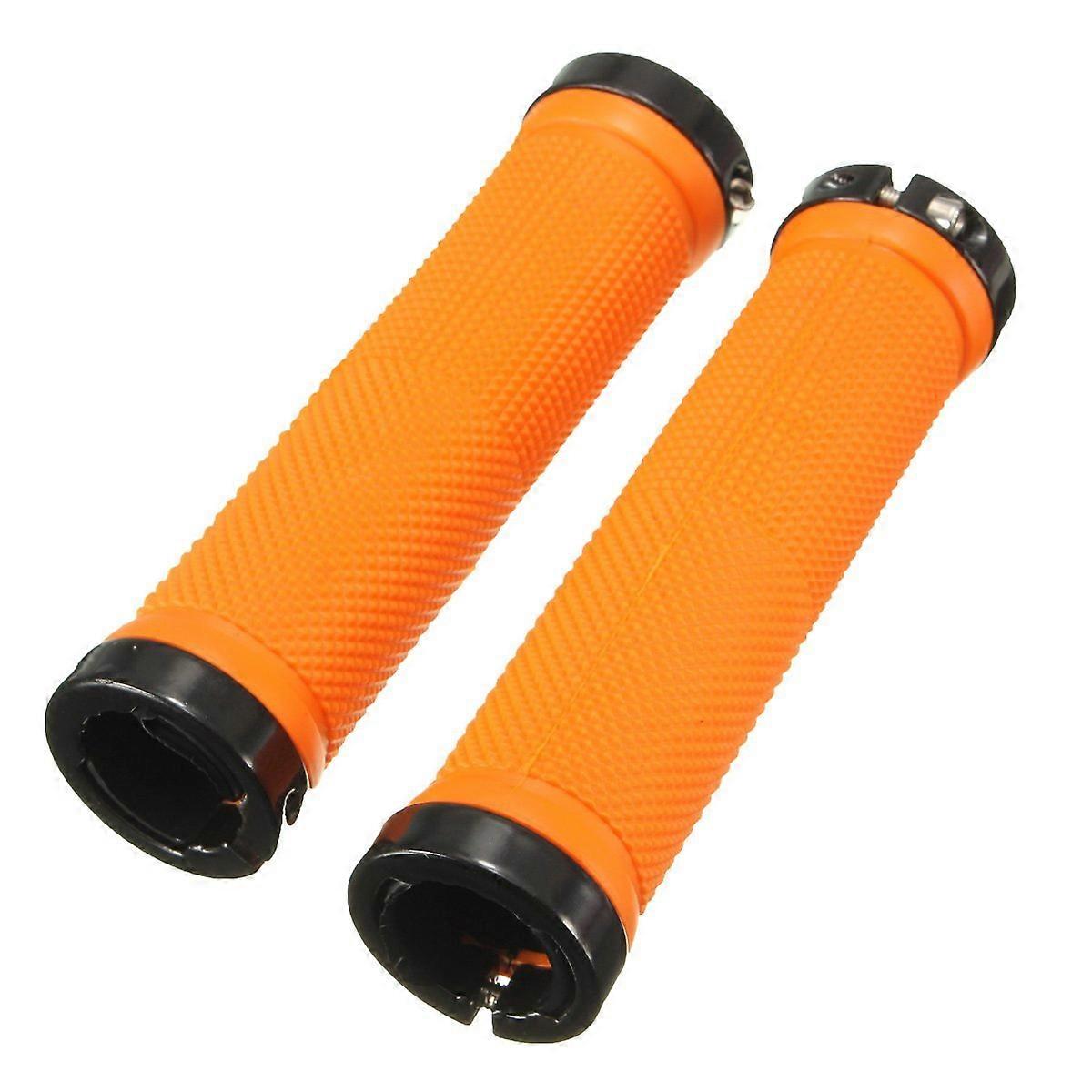 1 Pair Bicycle Handle Grip Bike Handlebar Grips Orange