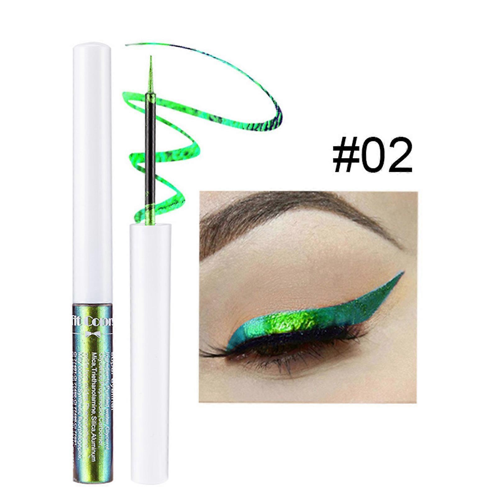Optische Verfärbung Eyeliner Flüssigkeit, Licht ändernde Farbe Bühne Make-up Dünne Perlglanz Eyeliner Flüssigkeit 3ml