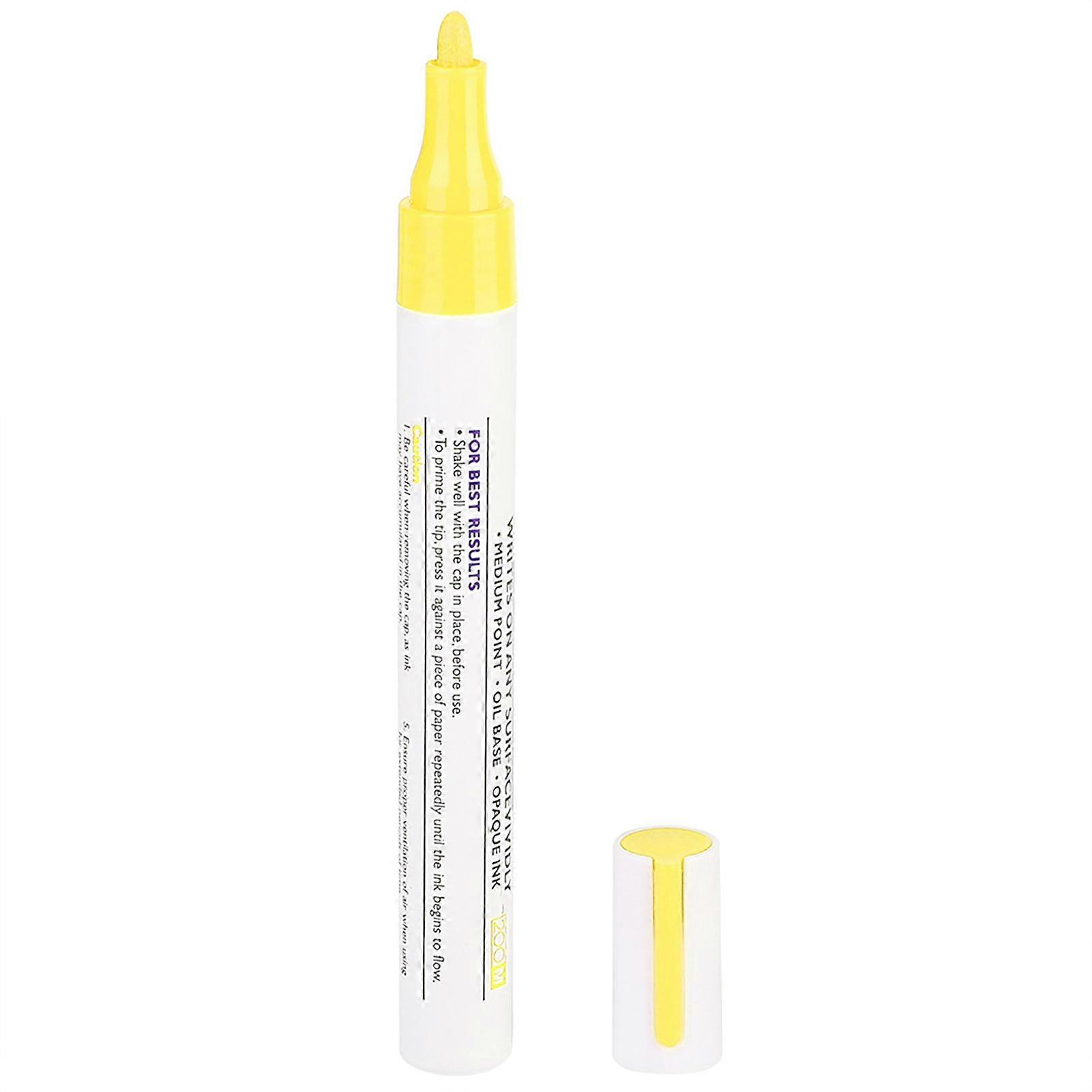 Waterproof Professional Car Tire Paint Pen Yellow 1 Piece