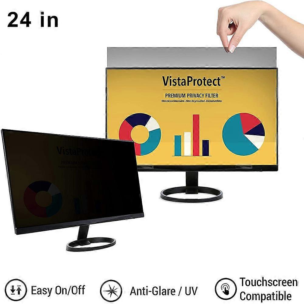 24 Inch Computer Privacy Screen Filter 22/23 /24 Inches(Three Different Sizes) Anti-Glare, Anti-Scratch, Blocks 96% Uv 16:9 Aspect Ratio