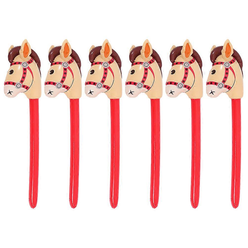 6pcs Inflatable Stick Toy Sports Inflatable Toy Kids Cheering Props Inflatable Sticks Prop for Party