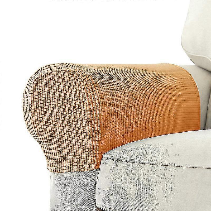 2 peças capas elásticas para apoio de braço, elastano, jacquard, protetor macio e elástico para cadeiras, sofás, poltronas, capas para sofás reclináveis