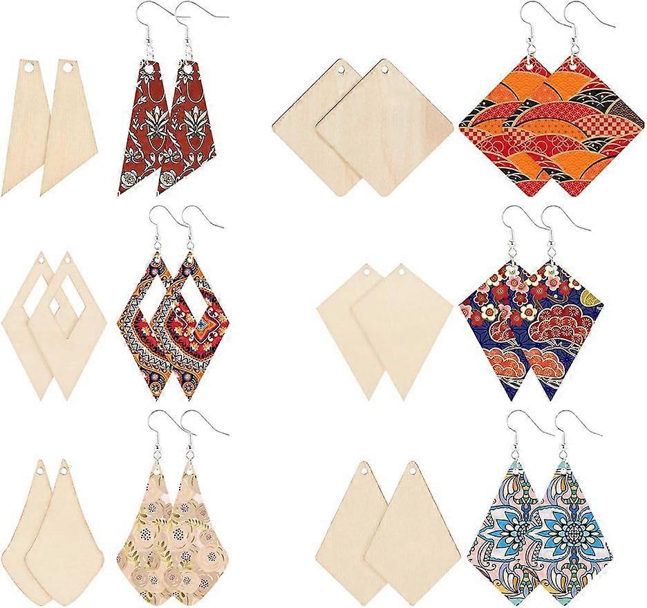 Unfinished Wooden Earrings Blank