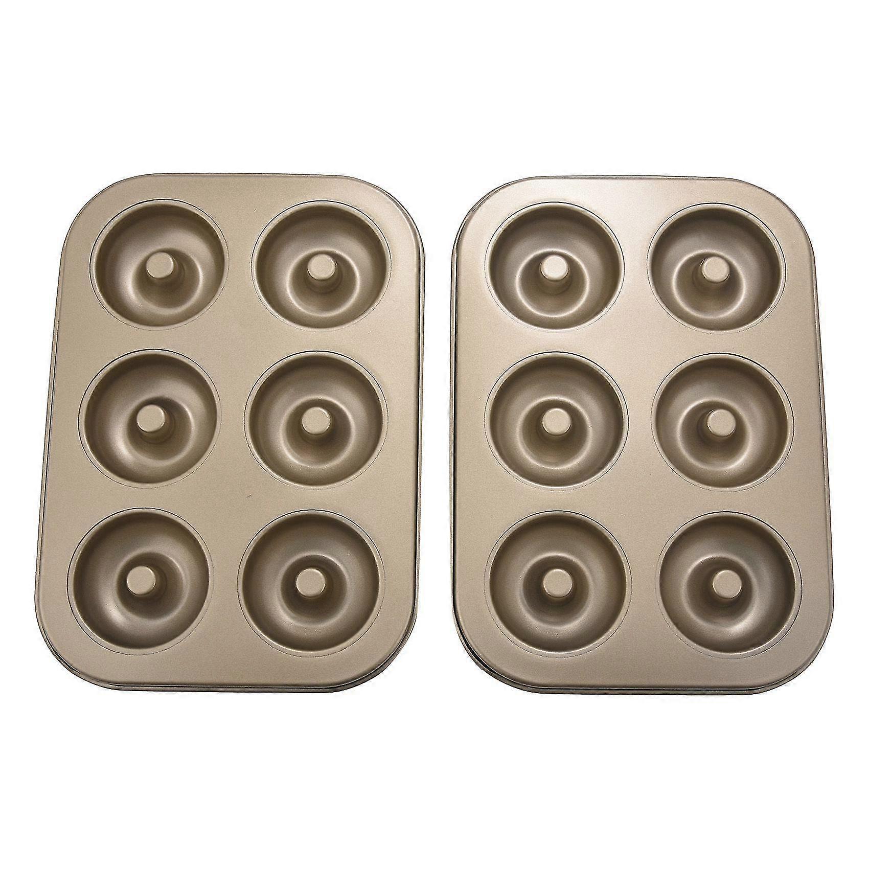 Madeleine Pan,non-stick Donut Pan, 2 Pieces Donut Baking Tray, Carbon Steel Donut Mold, Donut Bakin