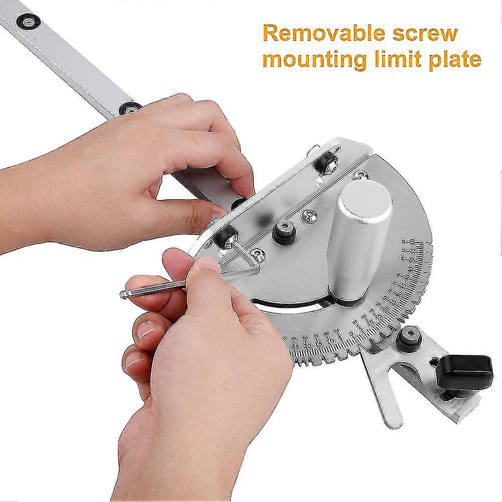 2023 New Woodworking Diy Tool Miter Gauge With Adjustable Flip Stop,silver