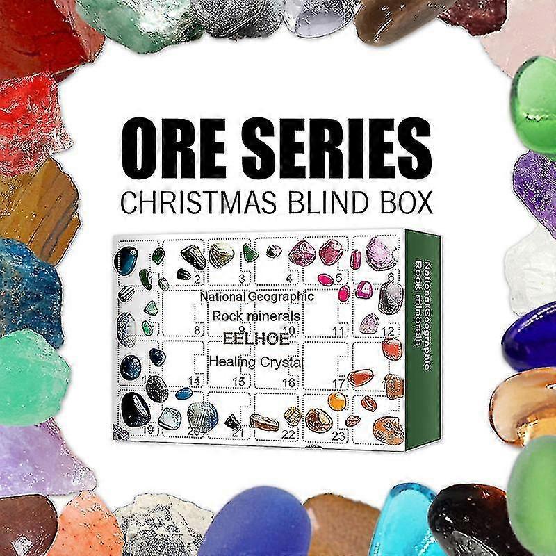 12/24 ημέρες ημερολόγιο έλευσης Χριστουγέννων 24 εγχώριοι πολύτιμοι λίθοι δώρων κιβωτίων