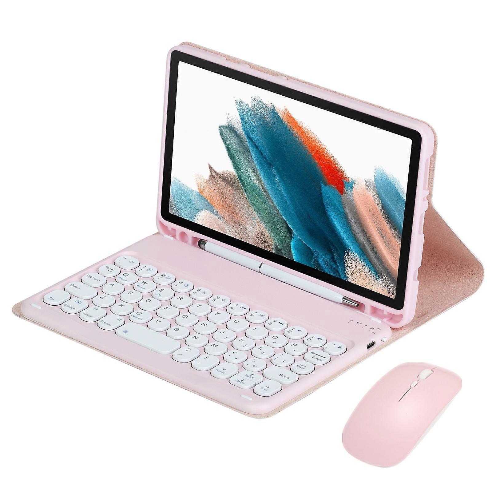 Keyboard Case for Samsung Galaxy Tab A9 Plus 11 Inch 2023, Detachable Wireless Keyboard Protective Cover, Pink