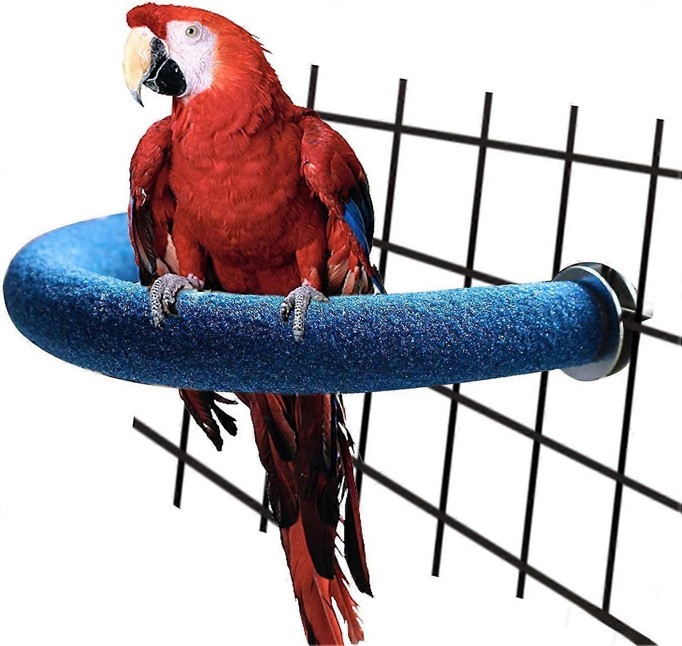 Parrot Perch Rough Surface Quartz Sand Perches for Medium to Large Size Bird Cage U Shape