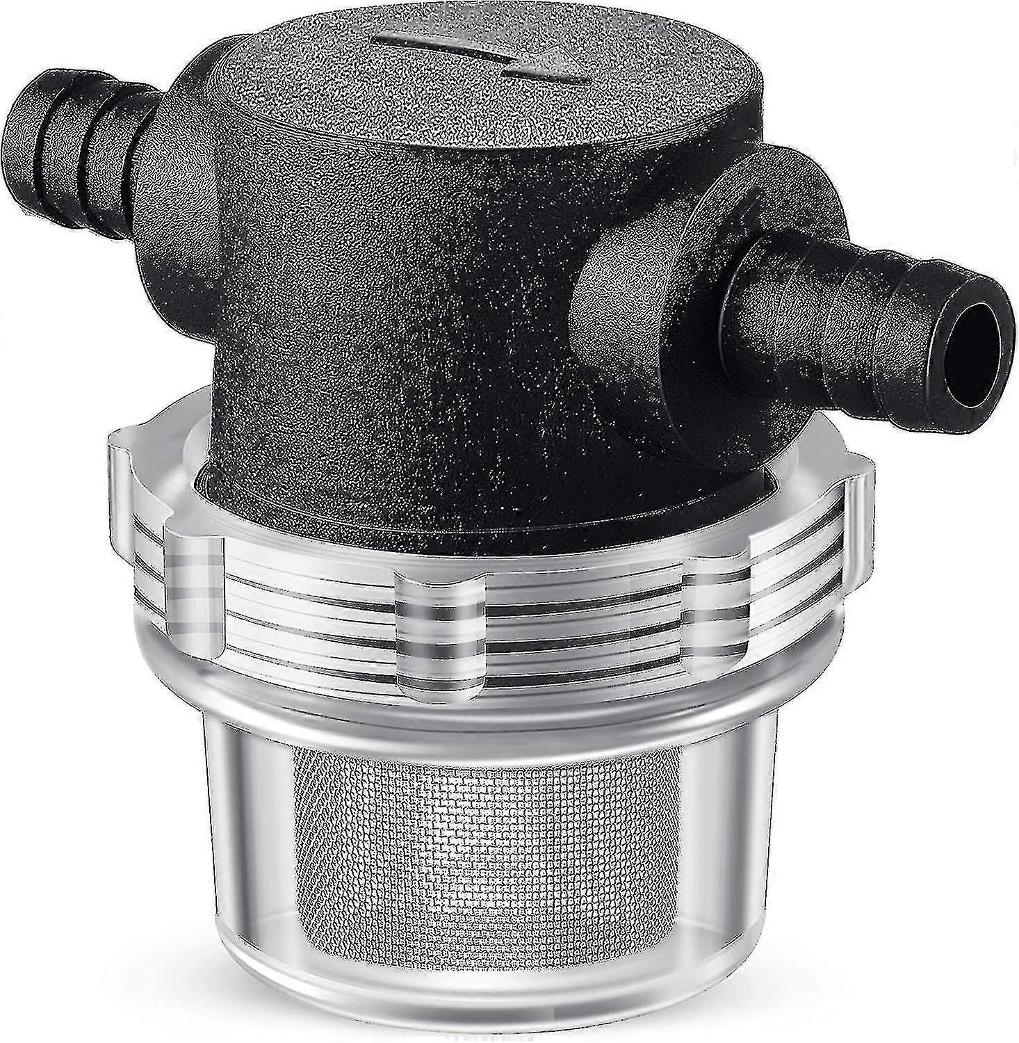 Water Pump Strainer, Compatible Wi3/8 Inches Hose Barb In-line Strainer Twist-on Pipe Sprayer Filter For Water Pump 12v Dc 80 Psi Rv Camper Mar