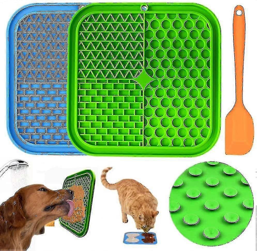 3pcs Dog Lick Mats With Suction Cup, Dog Food Mat Feeding Dog Bowl, Food Grade Silicone Pet Lick Mat