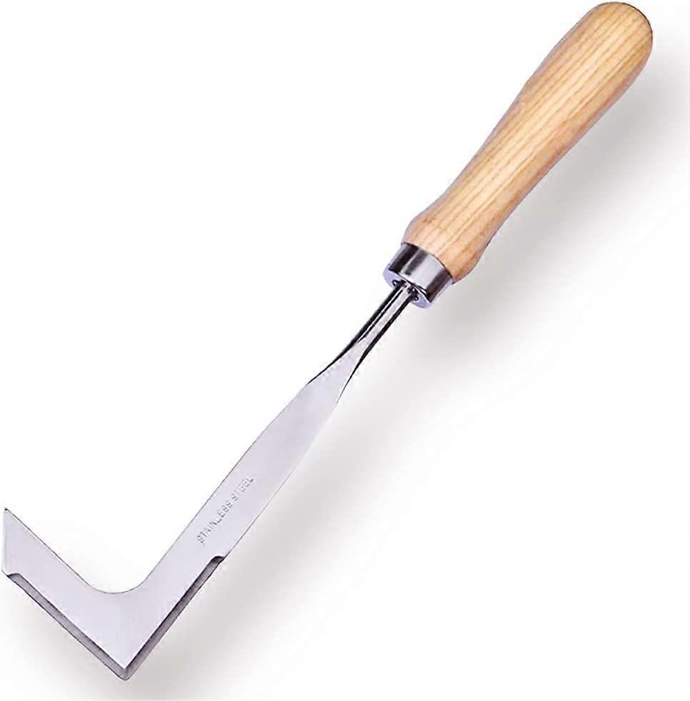 Stainless Steel Weeding Tool Manual Weeding Tool with Handle Garden Weeder Tool for Quick Soil and Garden Weeding 32cm Long 1 Piece