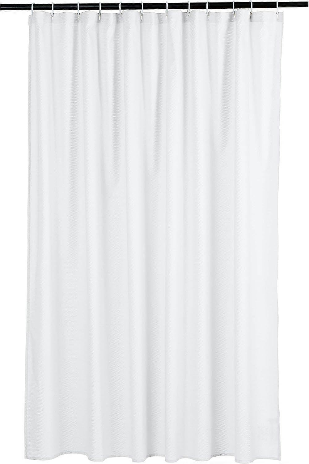180*180cm Shower Curtain, PEVA, White Waffle Pattern