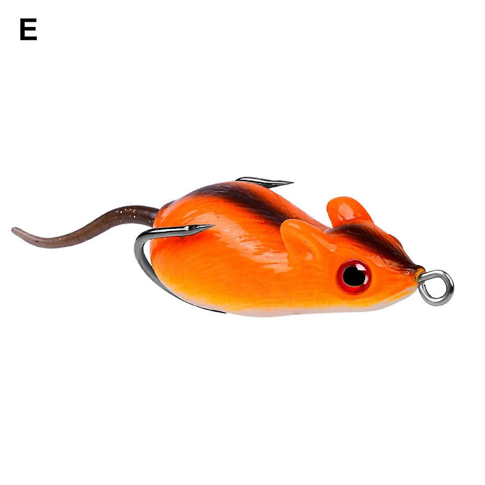 Kaesi5cm 9g Silicone Rat Bait Flexible Sharp Hook Rat Lure With Double Hook Fishing Accessory