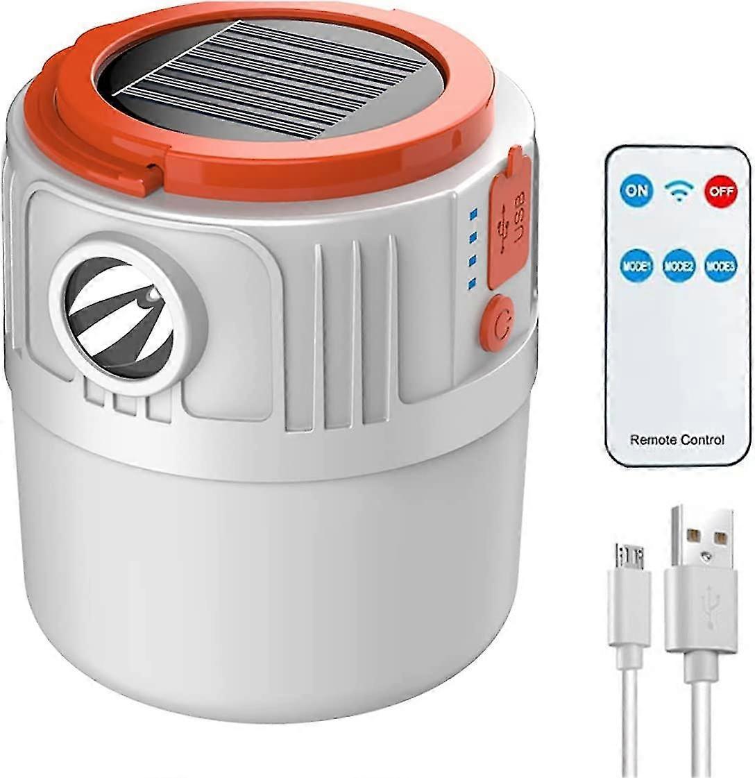 Camping Light, Led Camping Light Solar And Usb Rechargeable Tent Light, Waterproof 6 Modes Outdoor Portable