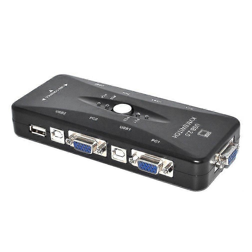 جديد Usb 2.0 Kvm 4 ميناء Svga Vga لوحة مفاتيح الماوس التبديل مربع مشاركة الشاشة