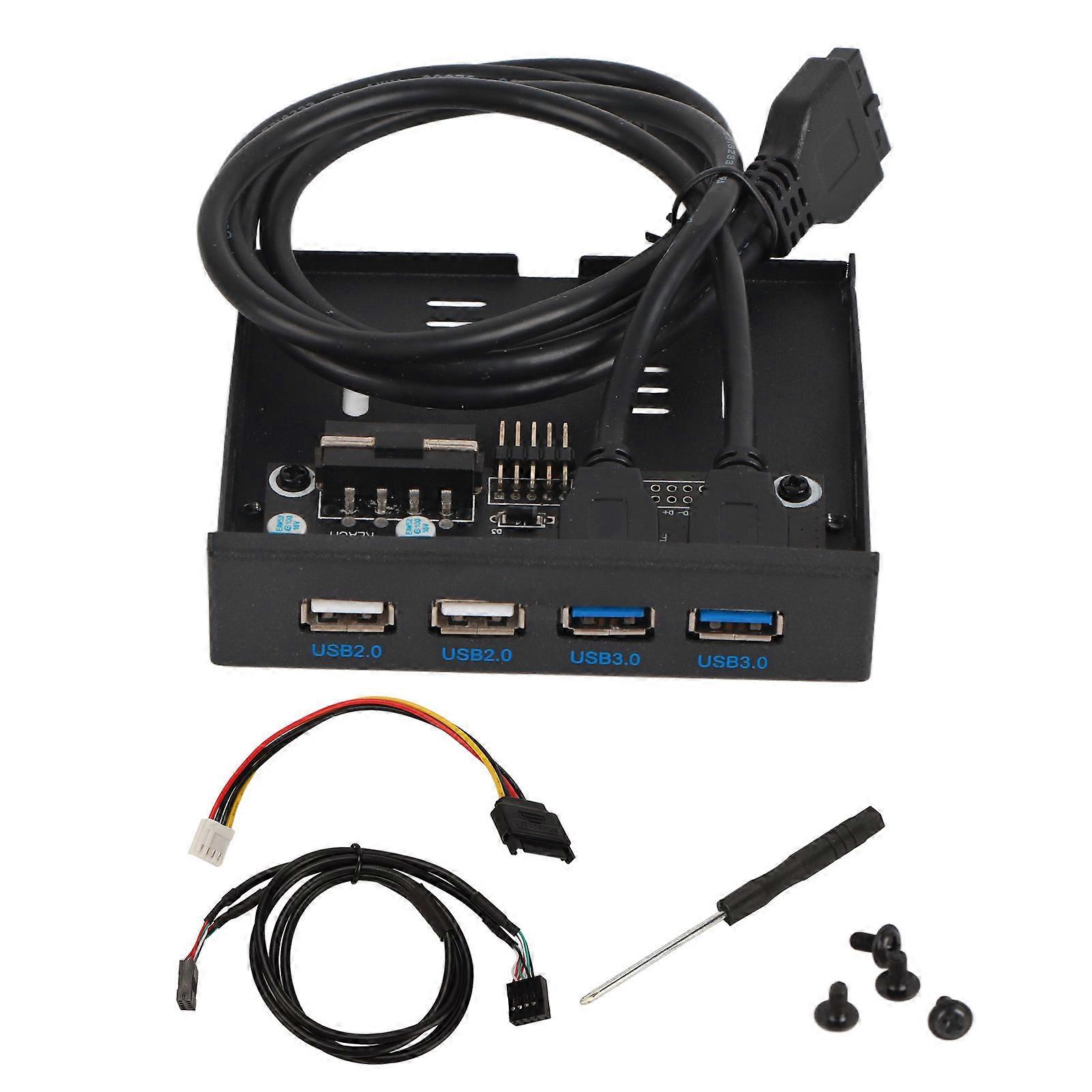 3.5インチフロントパネルUSB3.0ハブ高速4ポートPCデスクトップ用内部コンボブラケットアダプター3.5インチフロッピーベイ