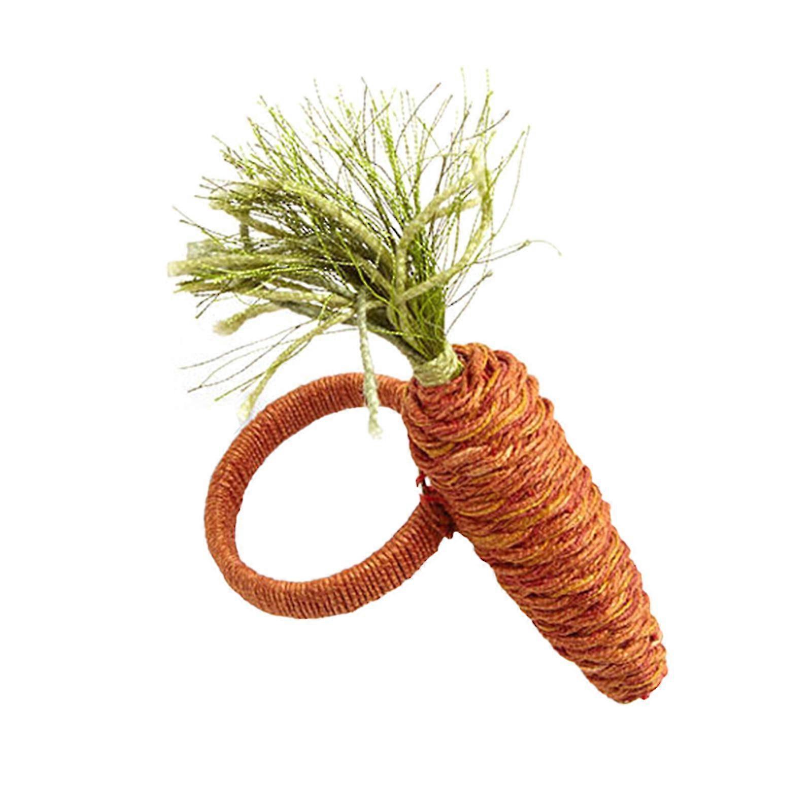 2023 New Easter Carrot Napkin Buckle Versatile Cotton And Linen Unique Dining Kitchen Party Table Decor