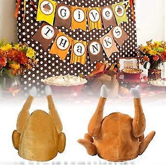 Funny Christmas Turkey Hat – Roast Turkey Novelty Hat For Thanksgiving & Holiday Parties