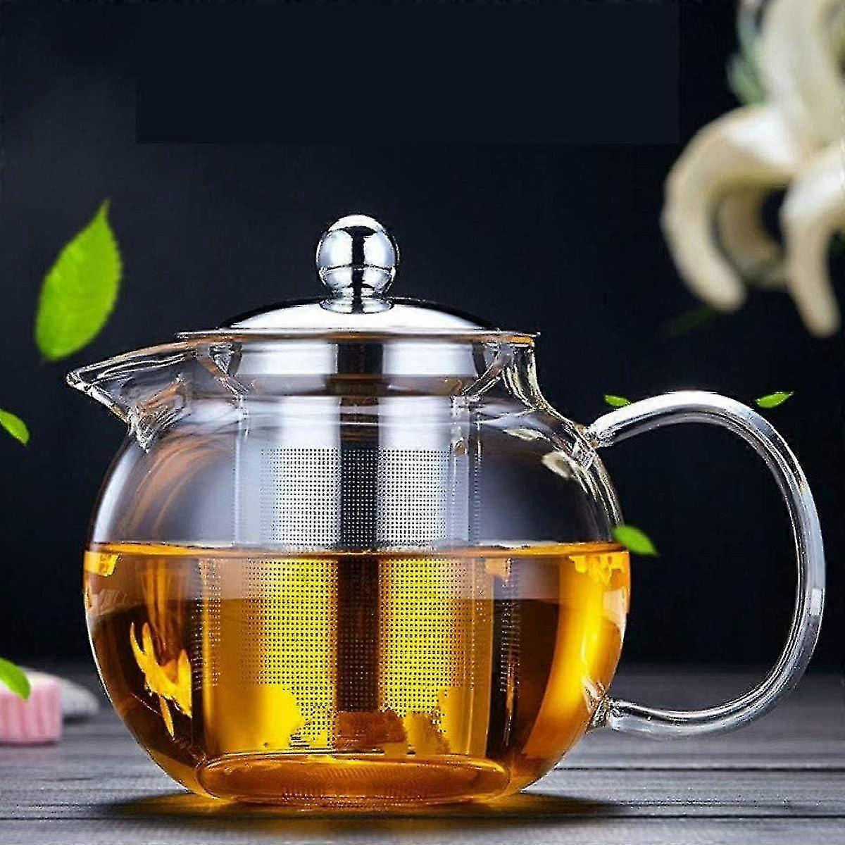 Glass Teapot With Removable Infuser,  Safe Kettle, Blooming And Loose Leaf Tea Maker Set XXF