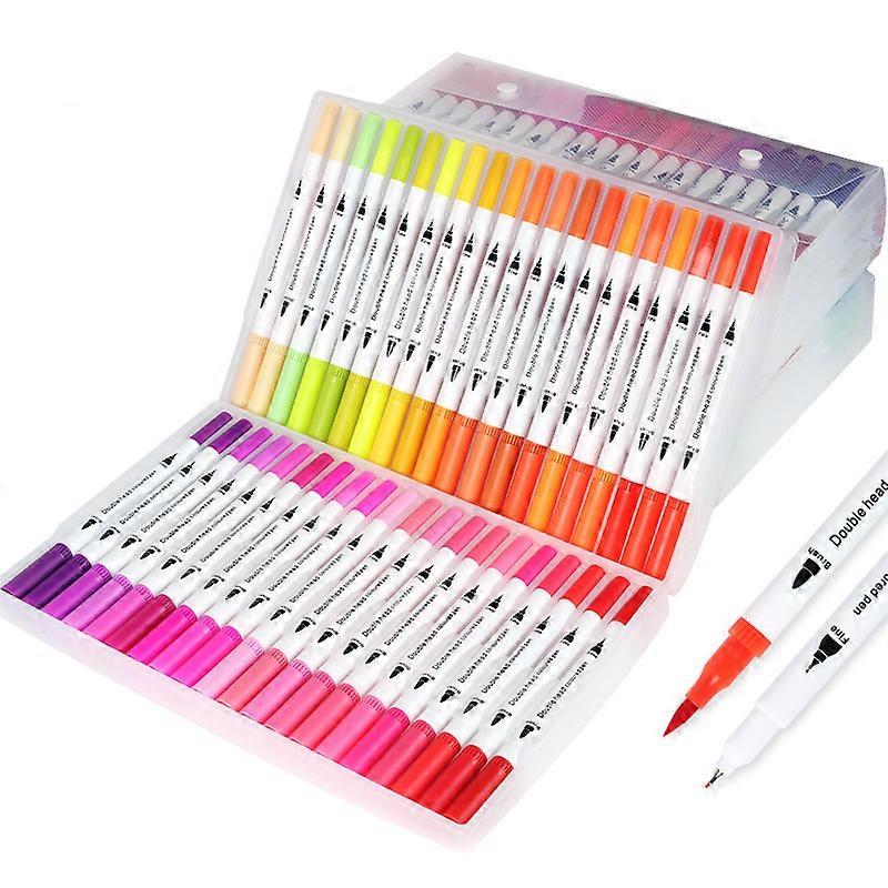 Dual Brush 100 Color Marker Pens