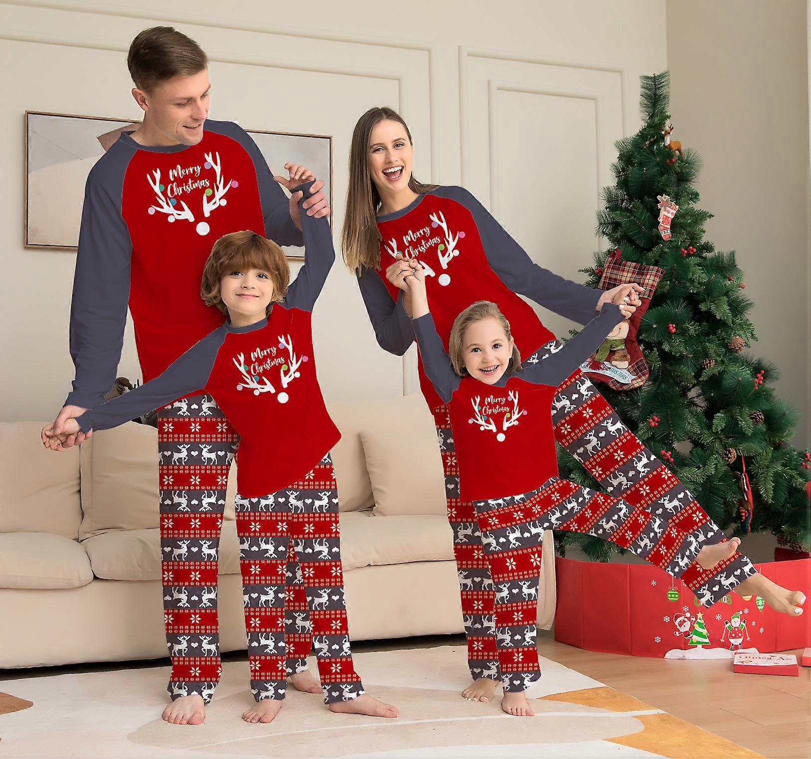 Julpyjamas Familjer Julpyjamas Set Pyjamas Set för familjer-Style65AD