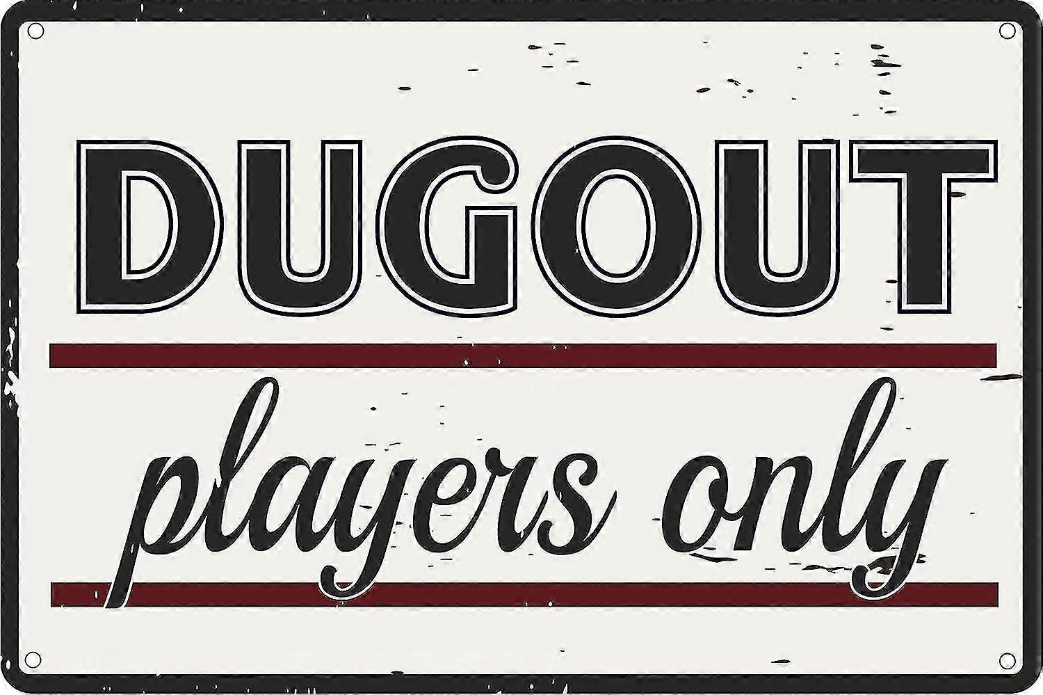 Dugout Players Apenas 8x12 polegadas OU 12x16 polegadas Tin Sign Baseball esportes temáticos Decor Bar Man Cave Locke