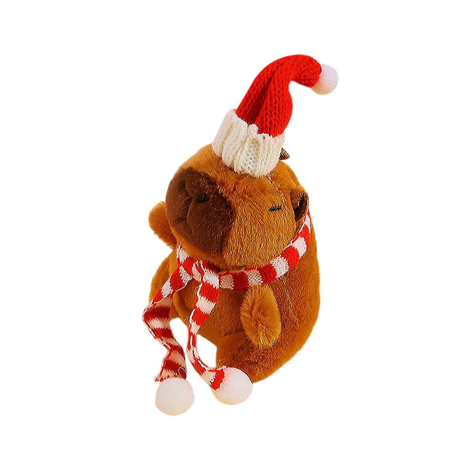 Capybara Plush Pendant Keychain Bag Backpack Cute Funny Soft Animal Key Chain Handmade Creative