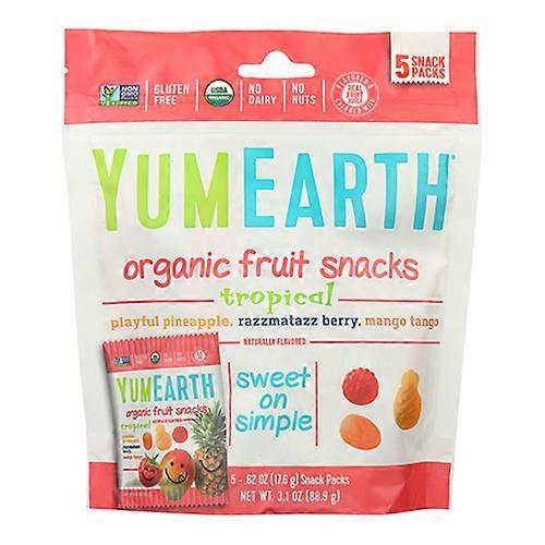 ヤムアースオーガニックフルーツスナックトロピカル、3.1オンス(12のケース)