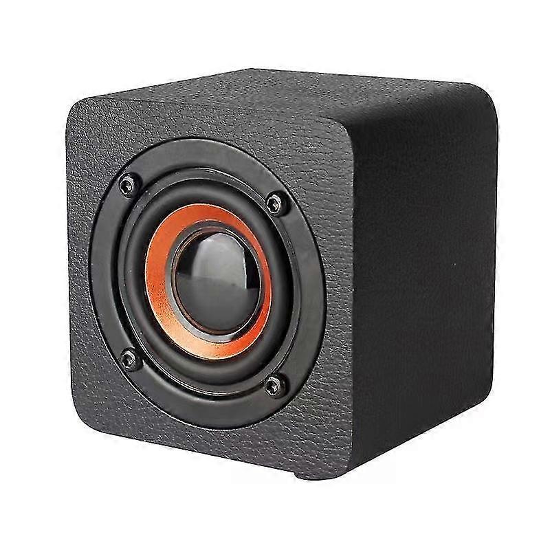 Q1 Wooden Mini Portable Mega B Wiress Bluetooth Speaker in Black - Compact and Powerful