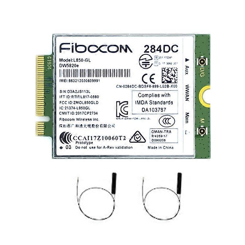 Scheda modulo WLAN 4G DW5820e 0284DC 284DC WWAN per adattatore di rete per laptop Dell