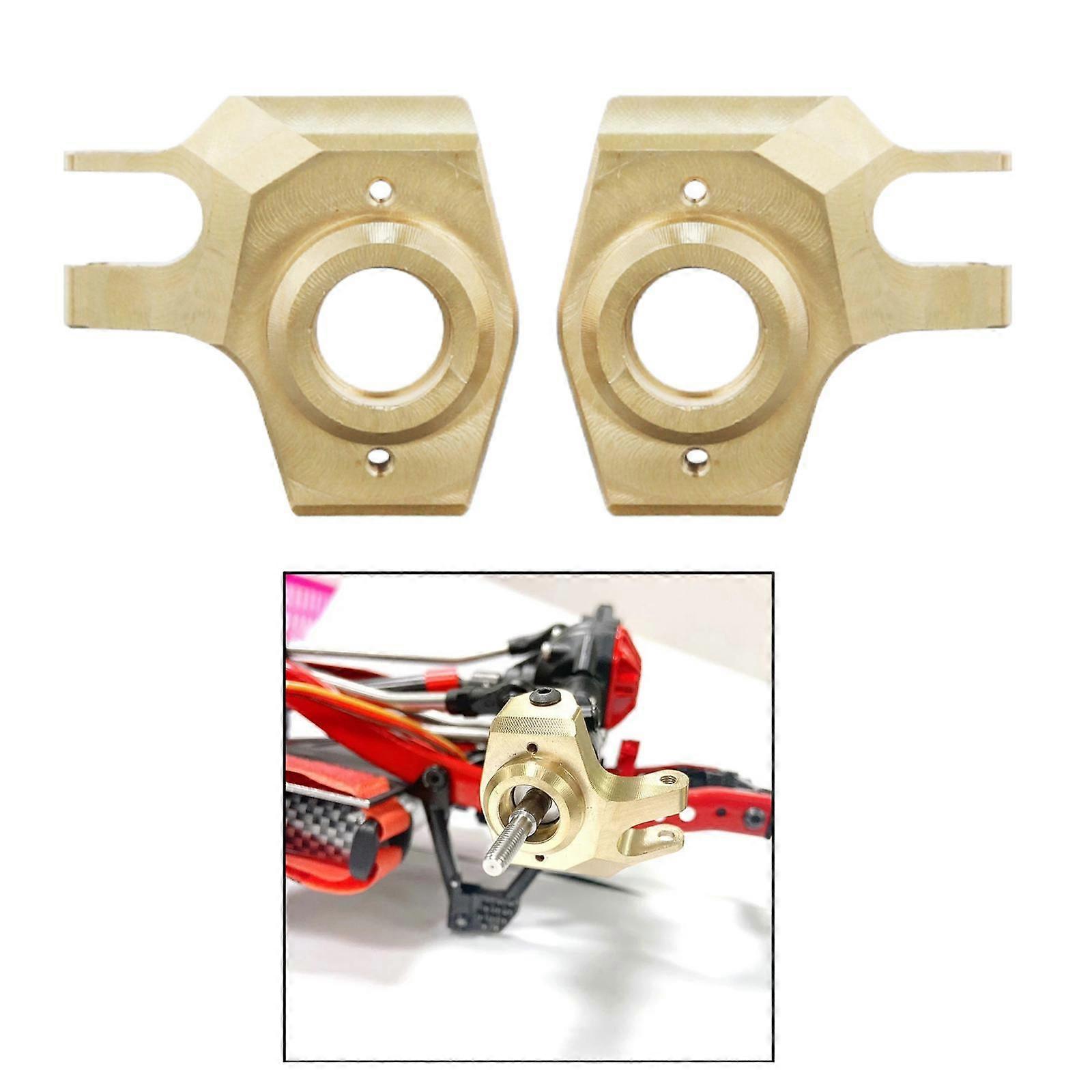 1 Pair 1:10 Remote Control Model Car Brass Heavy Duty Front Steering Knuckle Cup for Axial SCX10 II 90046 Model Crawler DIY Accs