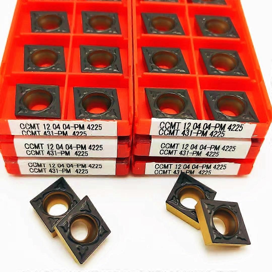 10PCS CCMT120404 pm4225 milling tool carbide insert CNC lathe metal interior turning tool wholesale C ccmt 120404