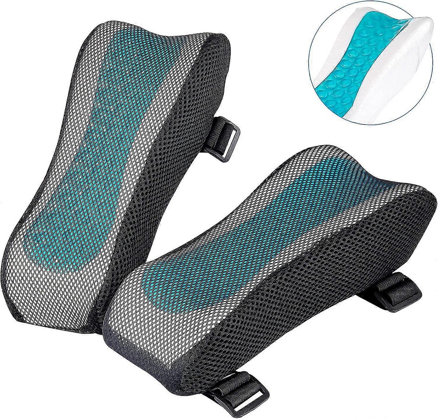 Office Chair Armrest Covers - Foam Elbow Rest With Ergonomic Shape - Memory Shape Cushion For Arm Rests Of Office Chairs, Gaming Chair - Set Of 2