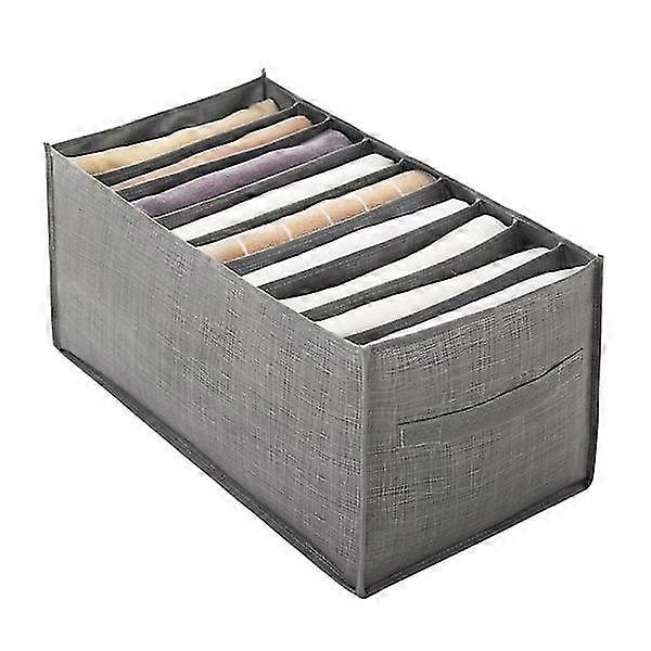 Drawer organizer - Storage drawer divider with 9 compartments Gray Gray