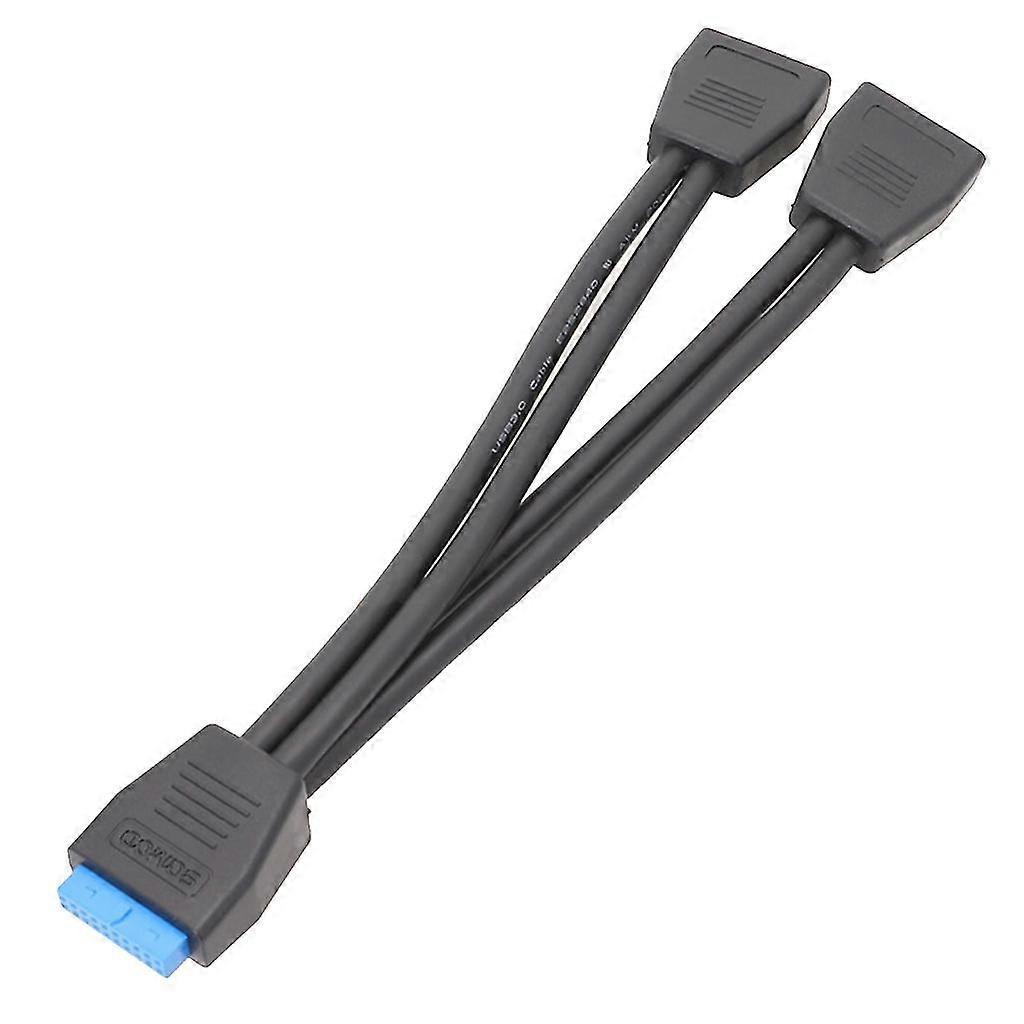 USB 3.0 19 Pin/20Pin Internal Extension Header 1 to 2 Adapter Splitter Cable