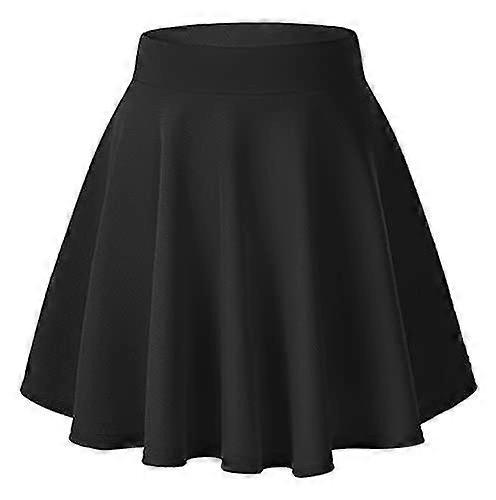 Women's Basic Versatile Stretchy Flared Casual Mini Skater Skirt