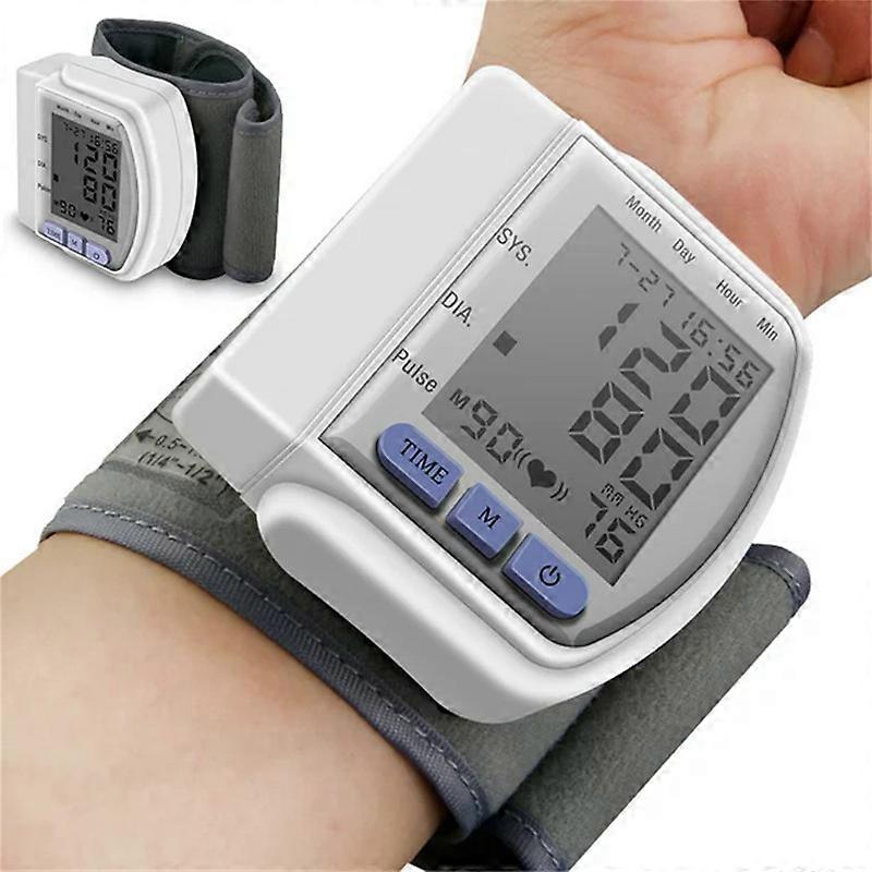 Wrist Blood Pressure Monitor With Voice, Automatic Digital BP Machine