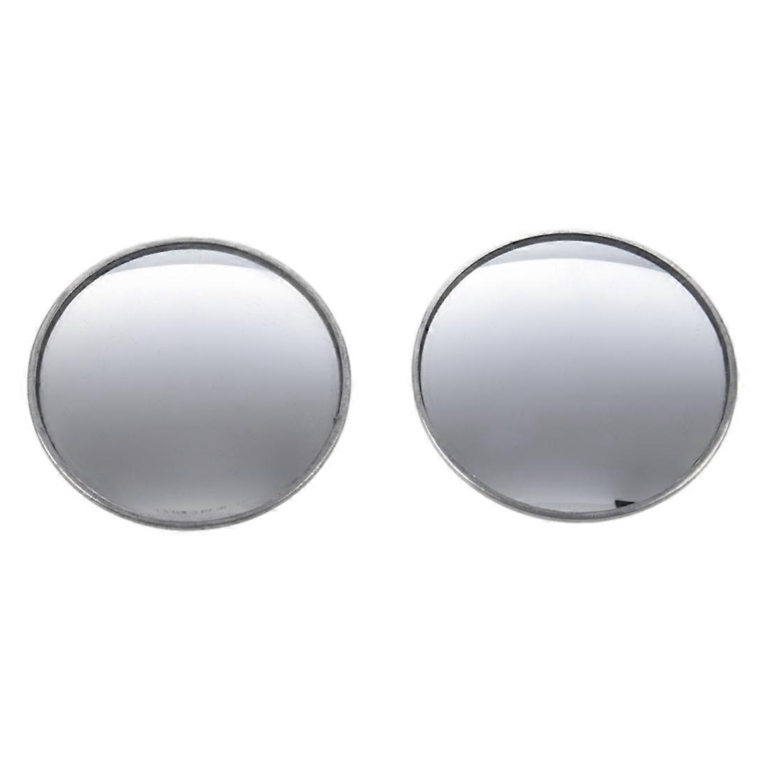 2 Pcs Round Stick-On Convex Blind Spot Mirror Set