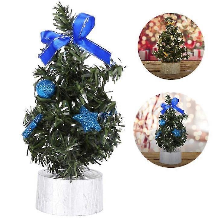 15cm Decorated Mini Christmas Tree Easy to Maintain PVC No Withering Artificial Christmas Tree Table