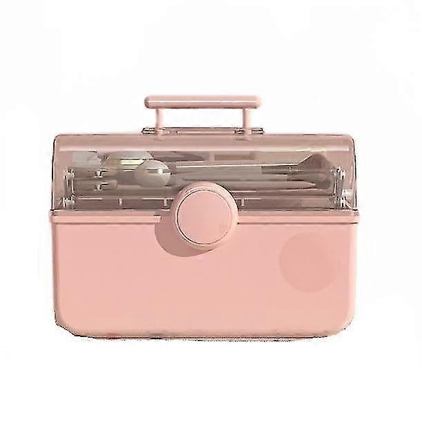 Large-capacity Cosmetic Storage Box, Dust-proof Transparent Desktop Storage Box, Portable Portable M